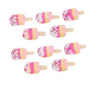 Ipetboom 20pcs Miniature Ice Cream Charms Flat Back Food Cabochons Polymer Clay Sweet Treats for DIY Hair Accessories Bracelets Necklaces and Adult Craft Supplies