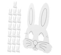 Ipetboom 20pcs Painting Masks Rabbit Design Blank Paper Craft for DIY Decorating School Art Projects Halloween Carnival Parties Creative Masquerade