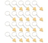 Ipetboom 20pcs Realistic Cheese Keychain Resin Food Pendant Charms for Backpack Bag Decoration Creative Imitation Cheese Key Ring Party Favors Youthful Accessories