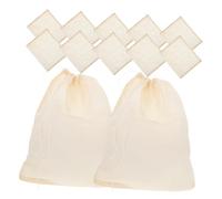 Ipetboom 20pcs Reusable Drawstring Soup Strainer Bags Heat Resistant Muslin Cooking Pouches for Spices Broth Filtration and Food Preparation