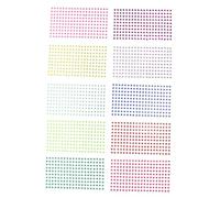 Ipetboom 20pcs Round Rhinestone Stickers Self Adhesive Acrylic Gems for DIY Crafts Face Nails Sparkling Lightweight Flat Back Jewel Stickers for Creative Decoration