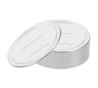 Ipetboom 20pcs Silver Tinplate Can Lids for Mason Jar Canning with Sturdy and Sturdy round Design, Workmanship for Food Storage and Preservation in Kitchen