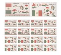 Ipetboom 20pcs Small Mexico Flag Stickers Mexican Flag Temporary Mexico Stickers Country Decals for Independence Day Party Favor Football Matches