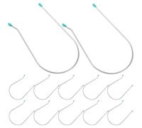 Ipetboom 20pcs Stainless Steel U Shaped Hair Curler Clips Replacement for Heated Rollers Nonslip Hot Roller Securing Pins Fit for Various Hair Types