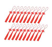 Ipetboom 20pcs Traditional Chinese Knot Tassel Pendant Unique Car Hanging Decor for Home and Office Beautiful Adornment for Festivals and Special Occasions Red Color