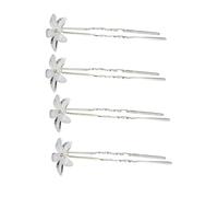 Ipetboom 20pcs U-shaped Pearl Flower Bridal Hairpin Rhinestone Clip for Wedding Bridesmaid Birthday Valentine's Day Anniversary