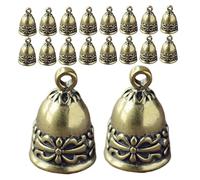 Ipetboom 20pcs Vintage Brass Jingle Bells with Bowknot Small Decorative Bells for Wind Chimes Doorbells Dog Collar Charms Wedding Christmas Craft Decorations