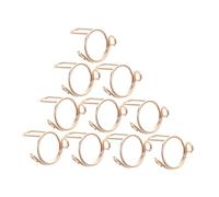 Ipetboom 20pcs Wearing Armor Metal Rings Nail Polish Aid Ring Finger Embellishments Gel Nails Accessories Golden Copper