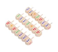 Ipetboom 20pcs Wood Dreidels - Jewish Dreidels Chanukah Party Supplies Cultural Toys for Festive Games Family Gatherings and Classroom Activities