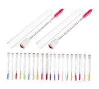 Ipetboom 20sets Lash Mascara Tube Washable Empty Eyelash Brush Container Diy Eyelash Tube Kit Reusable Mascara Sticks for Travel Random Style
