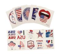 Ipetboom 20sheets Vivid Temporary Stickers Unique Decorative Decals for Women for Independence Day Celebrations and Social Media Photos