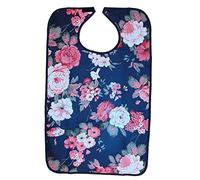 Ipetboom 228A Adult Mealtime Bib with Pocket Washable Bib Protector for Disabled Individuals Adjustable Aid Apron for Elderly Convalescents Food Catcher for Easy Cleanup Ab