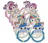 Ipetboom 24 Pairs Unicorn Theme Party Glasses Creative Decorative Glasses for Birthdays Lightweight and Comfortable Party Favors for Celebrations and Events