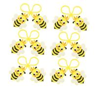Ipetboom 24pcs Bee Keychains Cute Bee Charm Key Rings Lightweight Backpack Pendants Party Favors for Birthday Wedding Year Decorations