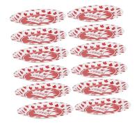 Ipetboom 24pcs Canadian Maple Leaf Paper Plates Set Dessert Trays for Canada Day Party Supplies Holiday Appetizer Dish with Patriotic Red Design