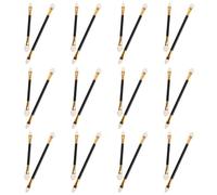 Ipetboom 24pcs Double-ended Eyeshadow Sponge Brushes Set with Medium and Large Gold Handles, Dual-ended Eye Makeup Applicators for Blending and Detailing, Compact Size for Home and Travel