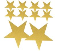 Ipetboom 24pcs Double-sided Gold Paper Stars Glitter Cutouts for Classroom Bulletin Boards Creative Drawing Doodling Paper Handmade Chinese Papercutting Art Versatile Decor for Celebrations