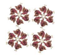 Ipetboom 24pcs Fall Accessories Charms for DIY Holiday Charms for Jewelry Making Thanksgiving Dangle Earrings for Bracelets Turkey Ornament