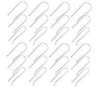 Ipetboom 24pcs Hot Roller Securing Clamps Replacement Hair Curler Clips Quick Heating U Shaped Stainless Steel Resin Styling Pins for Electric Heated Rollers