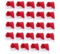 Ipetboom 24pcs Mini Christmas Lollipop Hats Red White Santa Claus Caps Candy Decoration for Holiday Party Accessories Festive Treat Embellishments Reusable Small Santa Hats Craft