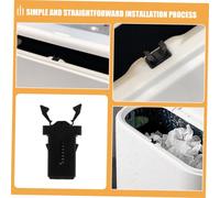Ipetboom 24pcs Push-button Garbage Can Switch Latch Replacement Concealed Micro Lid Lock Clip for Trash Bin Black Plastic Buckle Clips for Secure Trashcan Closure