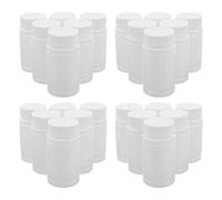 Ipetboom 24pcs Wide Mouth Plastic Pill Bottles Empty Medicine Packaging Bottles for Capsule Tablet Storage Refillable Travel Use