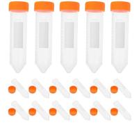 Ipetboom 25pcs 50ml Centrifuge Tubes with Leak-proof Screw Caps, Plastic Conical Bottom Storage Containers for Scientific Experiments and Laboratory Sample Storage