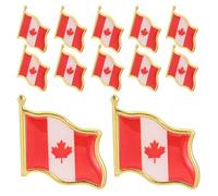 Ipetboom 25Pcs Canada Flag Brooch Pins Metal Canada Flag Pin Badge Cute Lapel Pins for Travel Durable and Lightweight Canadian National Brooch Clips for Fashion and Celebrations