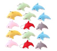Ipetboom 25Pcs Cartoon Dolphin Keychains Plush Bag Pendants Lightweight Portable Decorative Accessories for Keys Luggage Memorial Gifts with Soft Fluffy Material