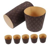 Ipetboom 25pcs Panettone Cake Paper Baking Liners Greaseproof Muffin Wrappers for Shower Wedding Party Stylish Baking Cups for Home Bakers and Bakeries