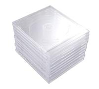 Ipetboom 25PCS Transparent CD Cases Double Disc Holder Portable DVD Storage Boxes for Home Cinema Studio Media Video Storage Organizer