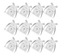 Ipetboom 25pcs White Paper Treat Boxes with Hollow Cross Pattern for Weddings and Special Occasions, Elegant and Intricate Design Party Treat Boxes for Chocolate and Candy Presentation
