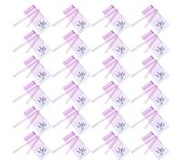 Ipetboom 28Pcs Lavender Drawstring Sachet Bags, Small Organza Mesh Pouches with Linen Cotton, Empty Fragrance Bags for Wedding, Party, Wrapping and Home Storage