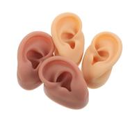 Ipetboom 2Pair Realistic Silicone Ear Model for Piercing Practice and Jewelry Display Flexible Soft Skin-friendly Ear Anatomy Simulation for Beginners and Teaching Tool Includes Deep and