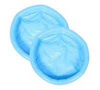 Ipetboom 2pairs Inflatable Footbath Portable Basin for Spa Supplies Foldable Design Foot Wash Basin Pump for Beach Foot Spa Bath Included Random Color