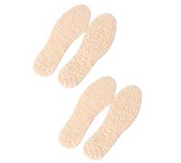 Ipetboom 2pairs Insole Socks Goo Boys Stuffers Watch Winter Insoles Slippers Sole Insoles Lambswool Beige Emulsion