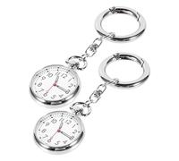 Ipetboom 2pc Nurse Record Watch Keychain-Style Chronograph Watch Digital Nurse for Boys and Girls Student Exam Timer