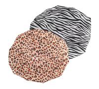 Ipetboom 2pc Reusable Shower Cap Extra Large Hair Cap Waterproof Elastic Swim for Women