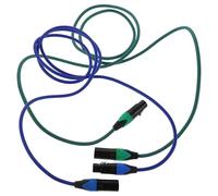 Ipetboom 2pcs 1.8M XLR Microphone Audio Cable Male to Female Mic Connector Cord for Recording Mixing Stage Performance with Green and Teal Color Speaker Extension