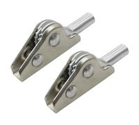 Ipetboom 2pcs 180° Folding Fishing Chair Hinges 5-Position Adjustable Black Sofa Angle Joint for Outdoor Beach Seat Furniture Accessories