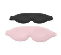 Ipetboom 2pcs 3D Thickened Sleep Eye Mask for Men and Women, Light Blocking Eyecover with Adjustable Strap, Soft Blindfold for Home, Travel, Meditation and Napping