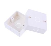 Ipetboom 2Pcs 86 Type Imperial Screw Wall Switch Box 3 * 3 Uk Standard Electrical Socket Outlet Box PVC Recessed Mount for Home and Office Wiring Protection