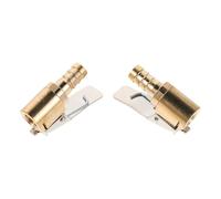 Ipetboom 2Pcs 8Mm Tire Air Valve Adapter Copper Air Inflator Connector for Car Bike and Motorcycle Tyre Pump Clips Compatible Compressors