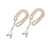 Ipetboom 2pcs Acrylic Tasbih Prayer Beads with Arabic Counter Lightweight Rosary Bracelets for Men and Women Religious Worship and Meditation Jewelry Dual Purpose Spiritual and Fashion