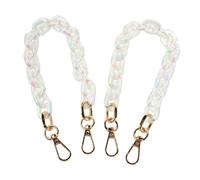 Ipetboom 2pcs Adjustable Ab Acrylic Purse Chain Strap Lightweight Handbag Replacement for Women Crossbody DIY Crafts Stylish Decorative Shoulder Bag Accessory