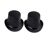 Ipetboom 2pcs Adult Felt Tophat Party Hats Lightweight Comfortable Performance Caps for Festival Cosplay Dress Up Show Prom Accessories