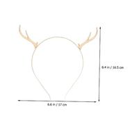 Ipetboom 2pcs Alloy Reindeer Antler Hair Clasp Christmas Hair Hoop Xmas Headband Festive Holiday Decorative Headpiece for Women