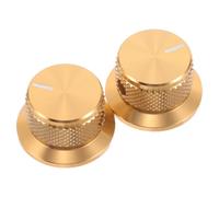 Ipetboom 2PCS Aluminum Volume Control Knobs for Guitar Potentiometer, 24x14.5mm Metal Tone Dial Caps, Universal Replacement for Audio Equipment and Electric Bass Guitar