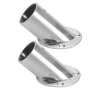 Ipetboom 2pcs Angled Closet Rod Holders with Flange Brackets Pole Sockets for Wardrobes and Shower Curtain Rods Corner Support for Bathroom Bedroom Balcony Use