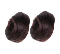 Ipetboom 2pcs Ball Head Wig Hair Chignon Ponytail Chignon Hair for Girls Daily Party Wedding Bun Makers